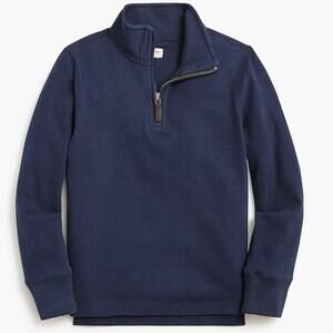 J. Crew Crewcuts Boys' Sueded Half-zip Popover Sweatshirt Navy Blue Size M‎ NEW